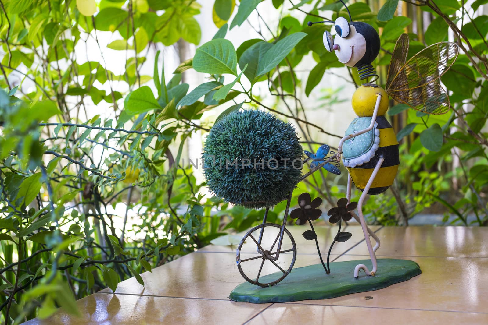 Decoration in green garden by truphoto