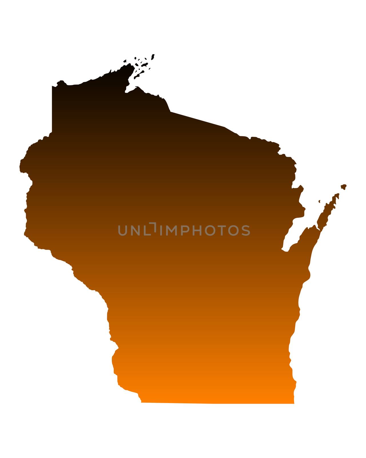 Map of Wisconsin by rbiedermann