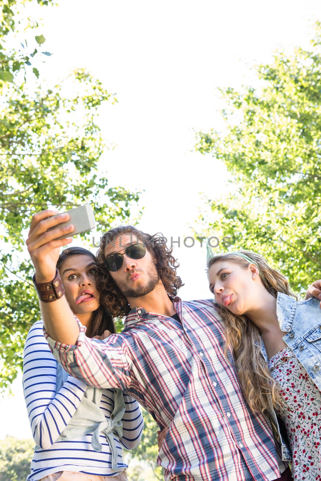 Happy friends taking a selfie by Wavebreakmedia