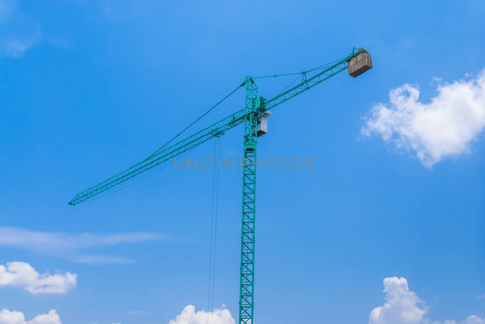 Aqua Crane with Cabin and Concrete Counterweight.