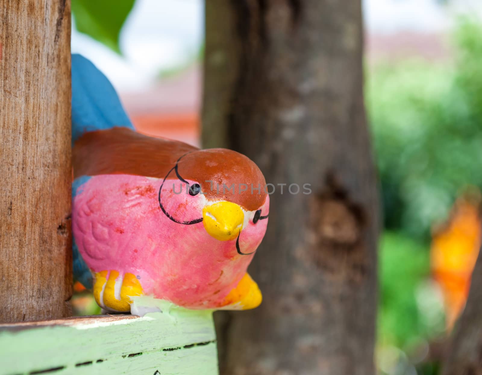 Pink Bird Doll, Closeup.