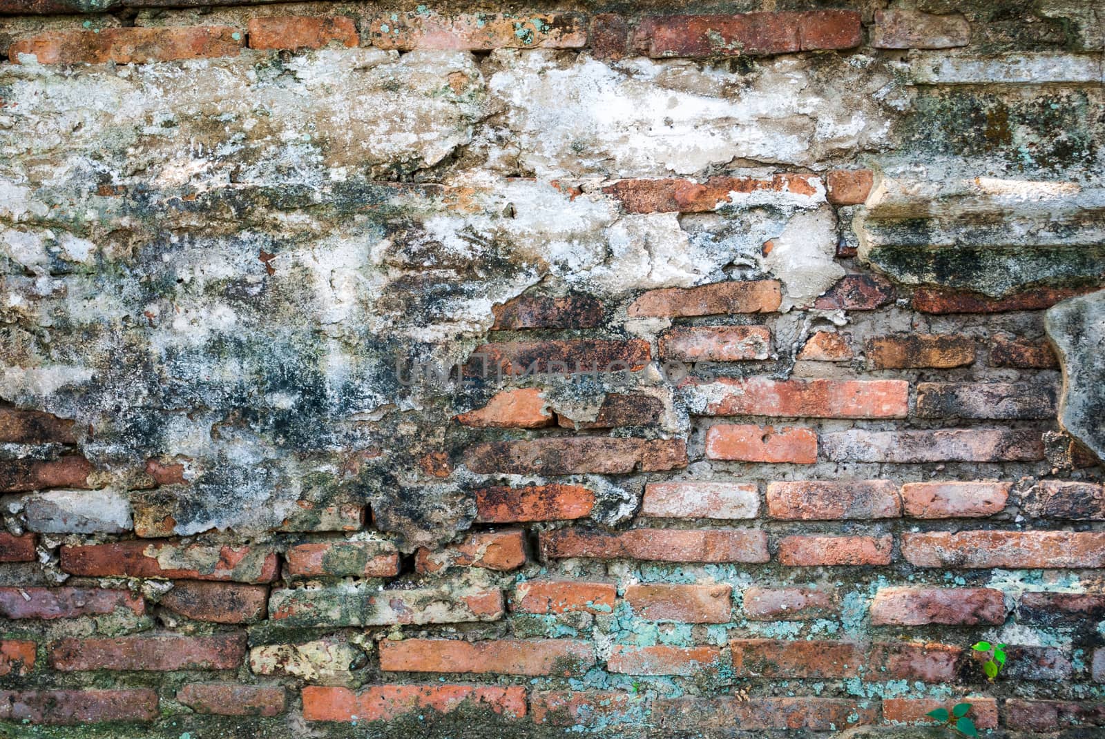 Old Deformed Brick Wall Background/Texture.