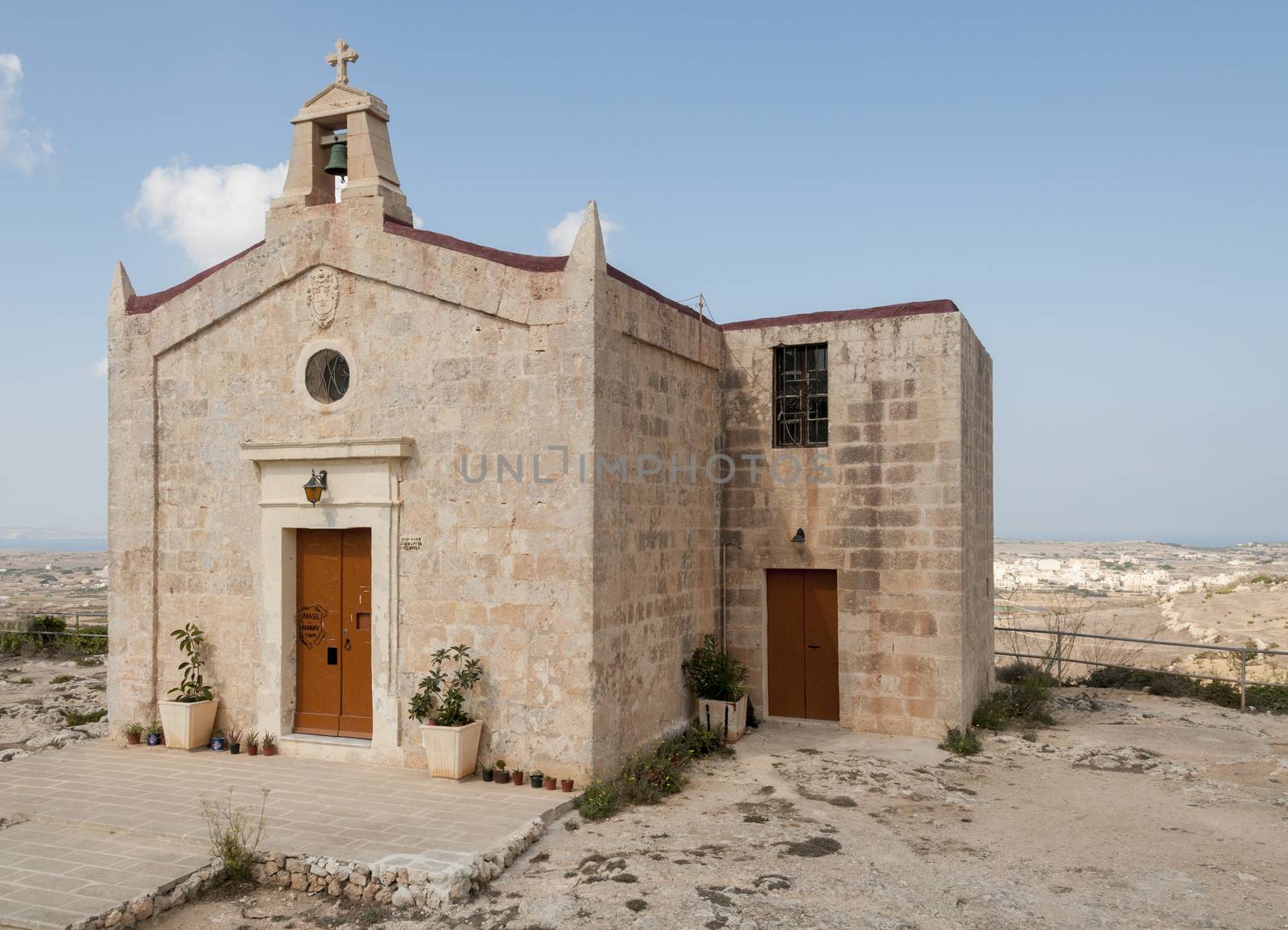 little old church on the island gozo near malta