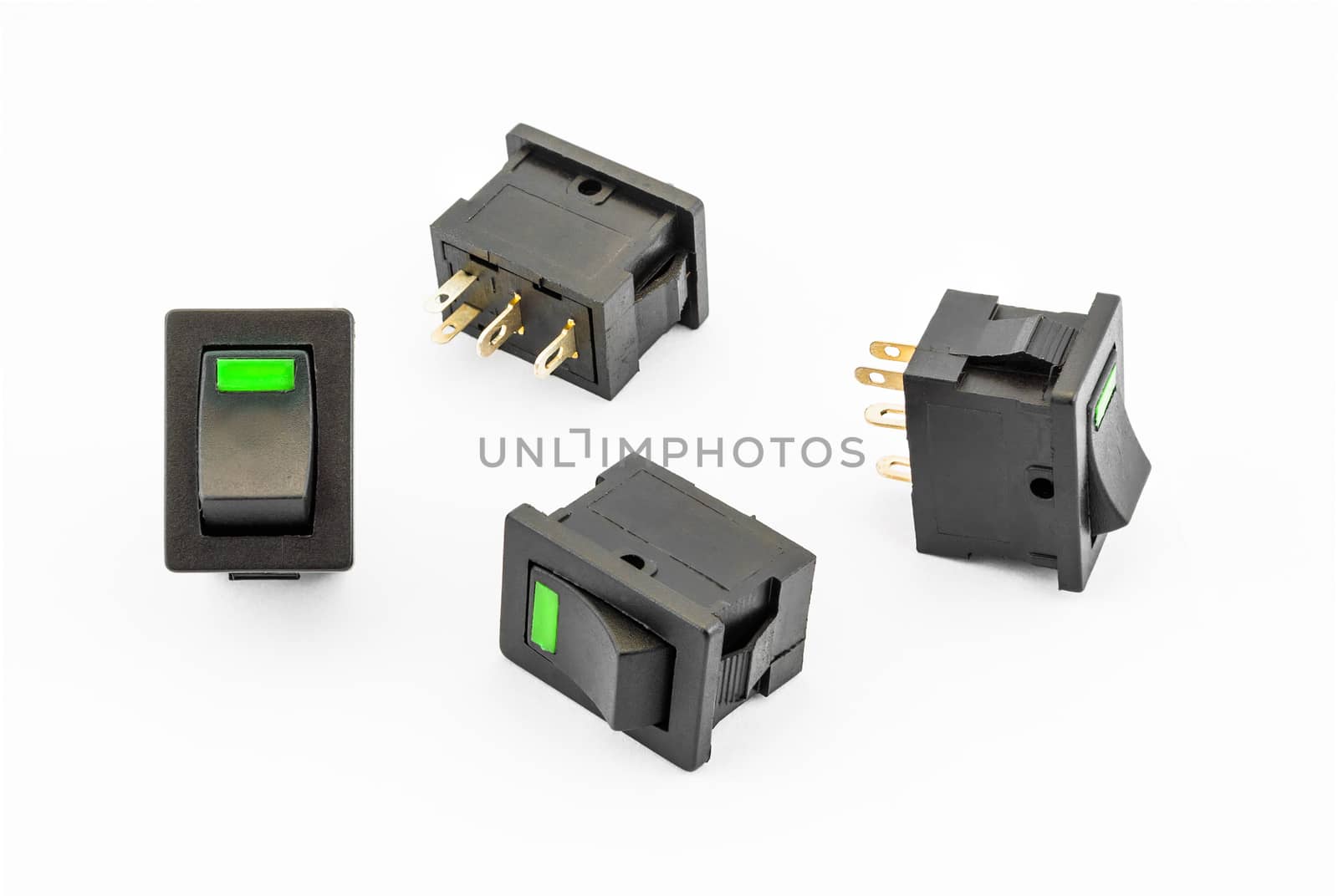 Green Rocker Switches with Build-in LED by noneam