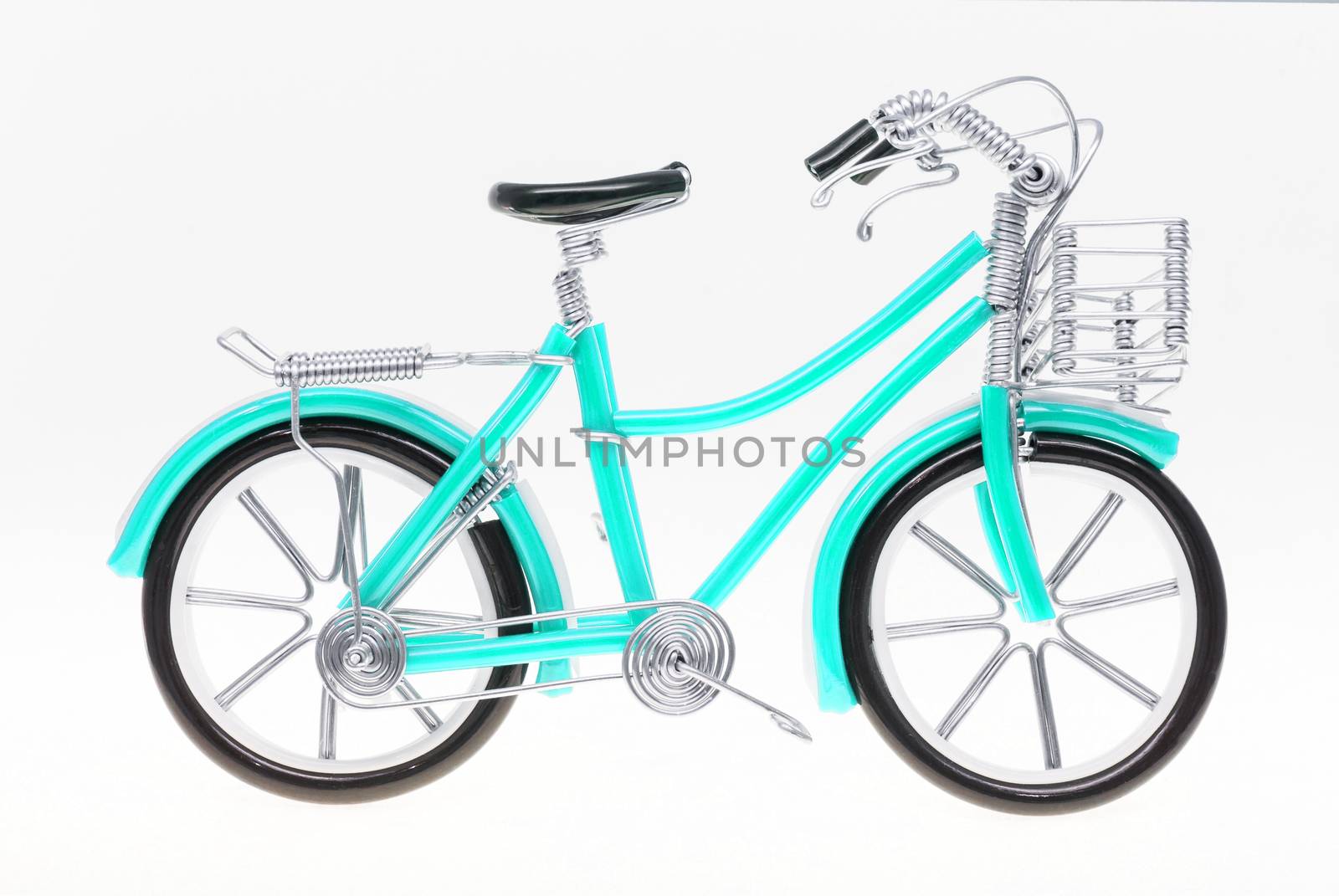 Aqua Handmade Bicycle Figure.