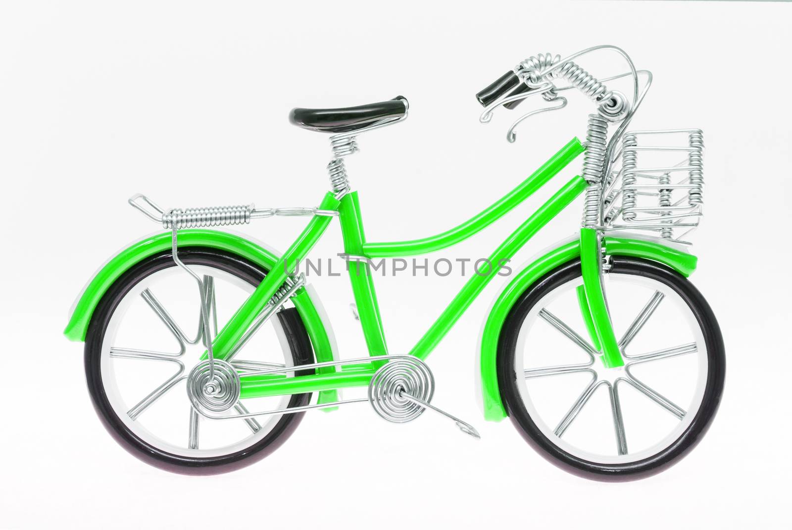 Green Handmade Bicycle Figure.