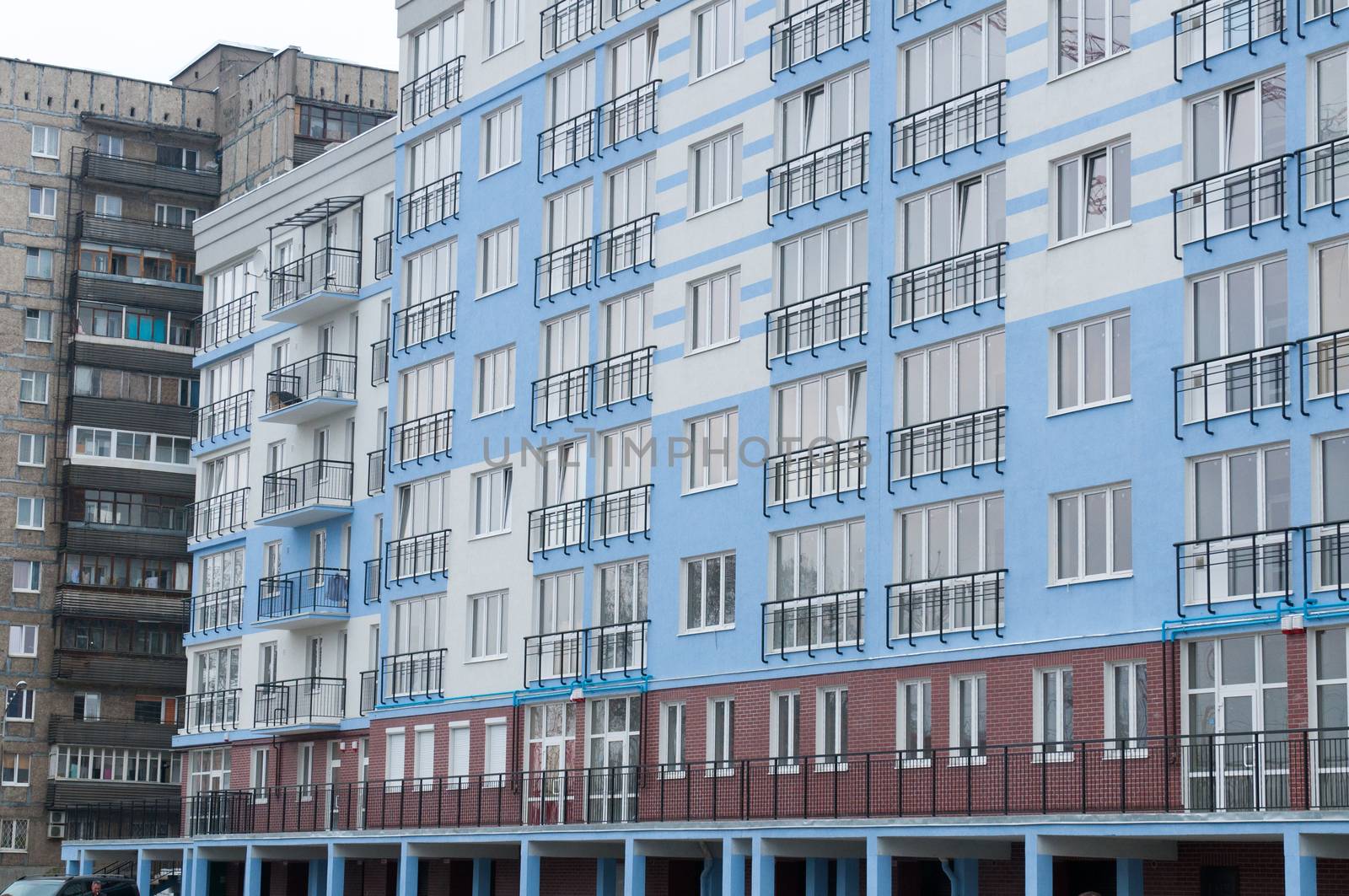 Modern office building in the downtown of Kaliningrad. Russia.