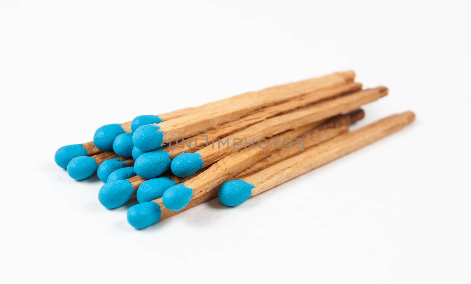 Pile of Blue Matchsticks.