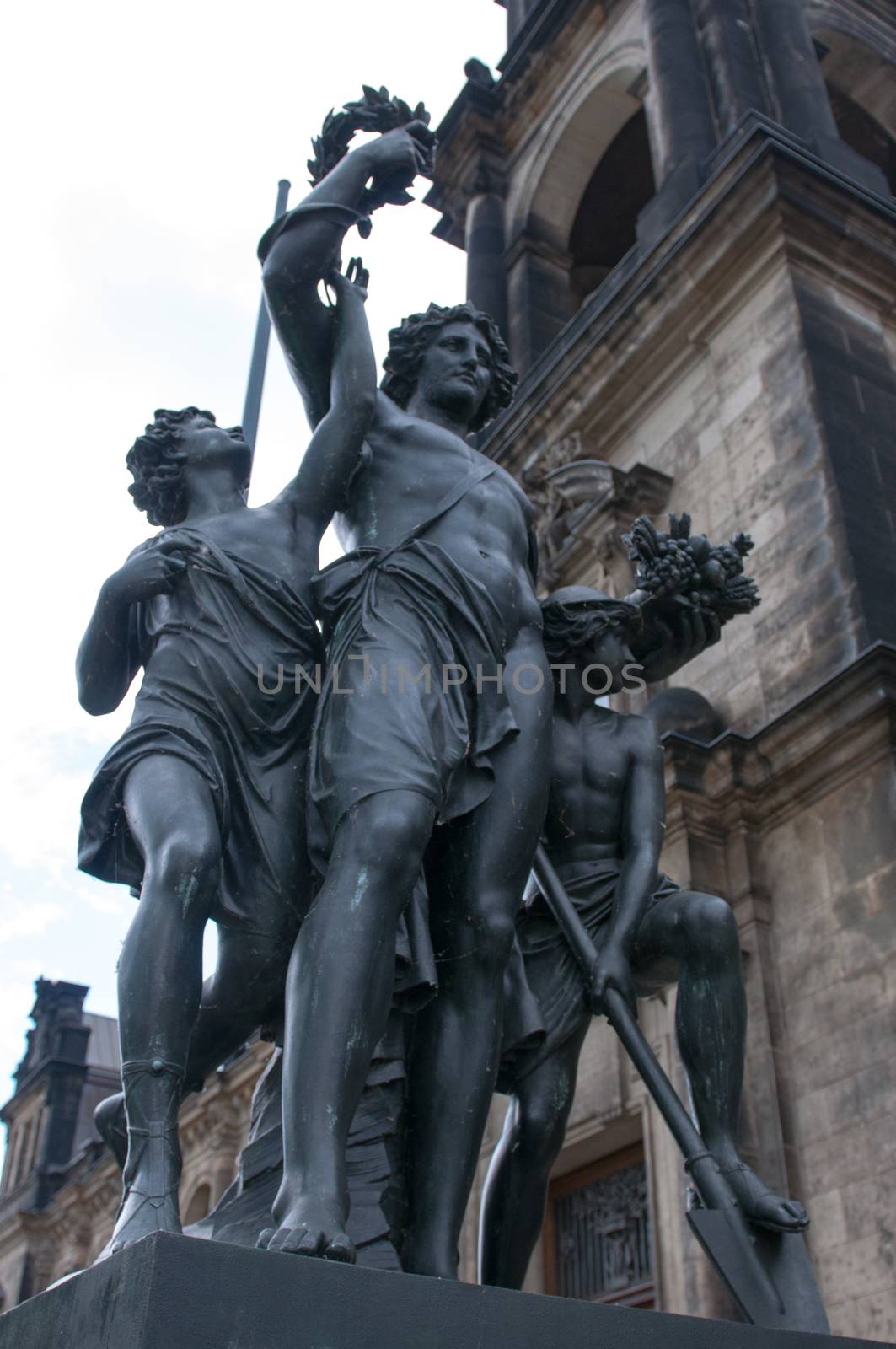 Sights of the city of Dresden. Germany. Ancient architecture.