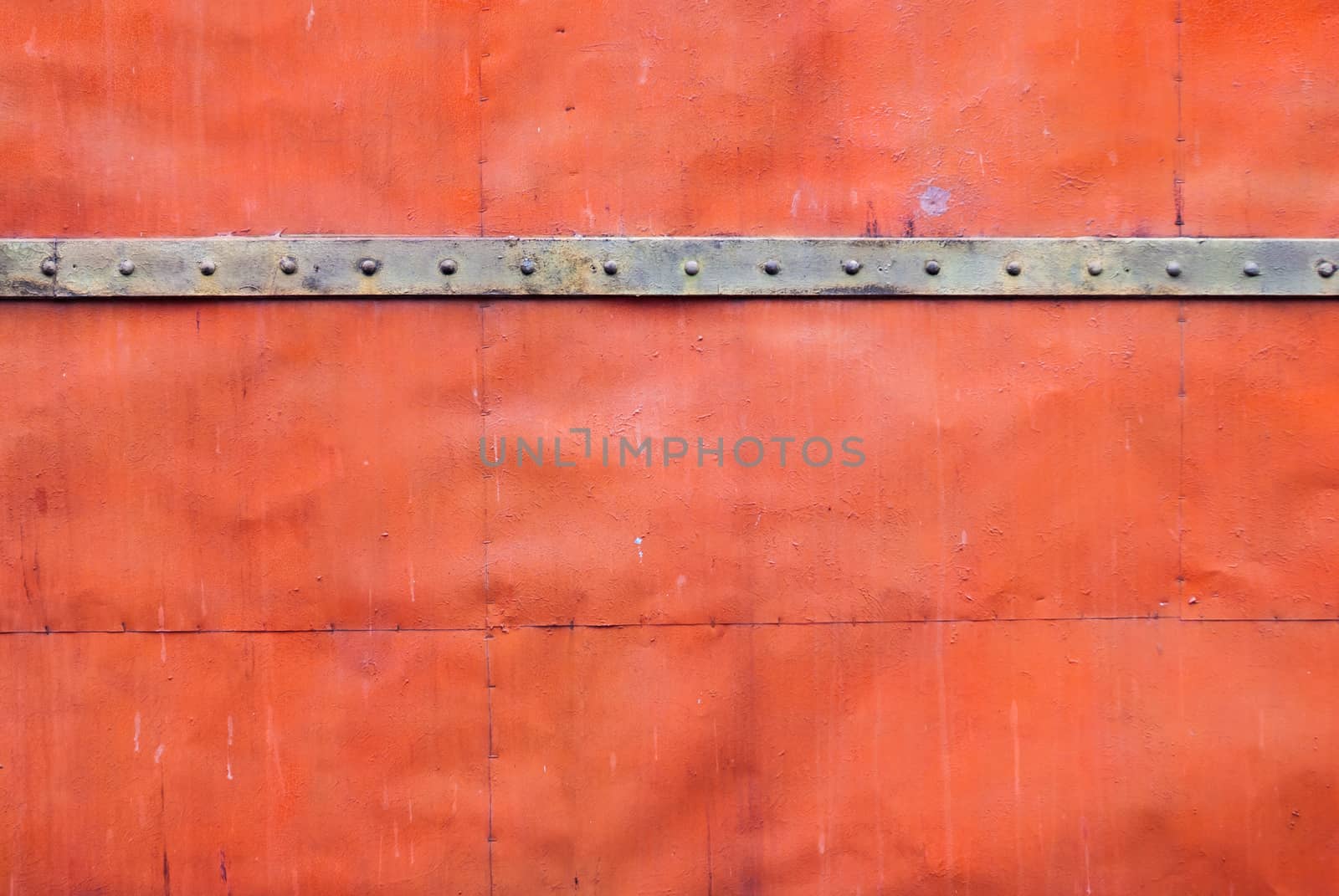 Dirty Orange Metal Sheet Background/ Texture.