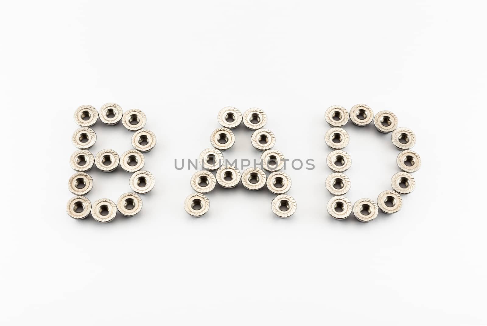 BAD Word Created by Stainless Steel Hex Flange Nuts by noneam