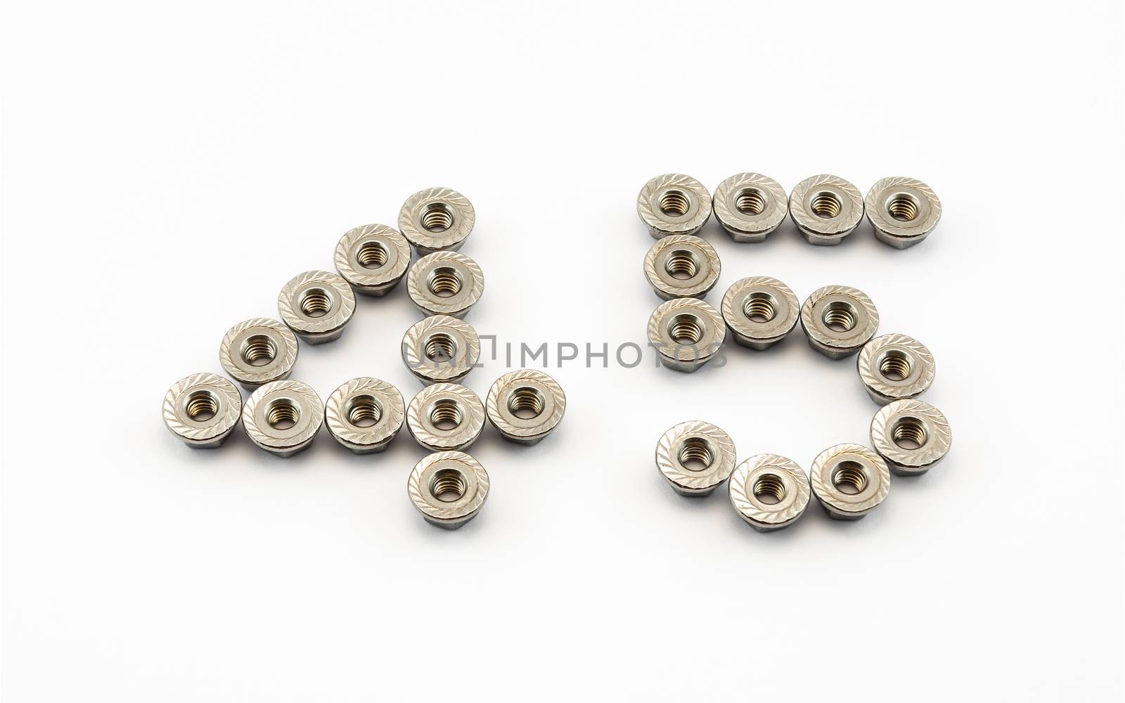 4 and 5 Number, Created by Stainless Steel Hex Flange Nuts by noneam