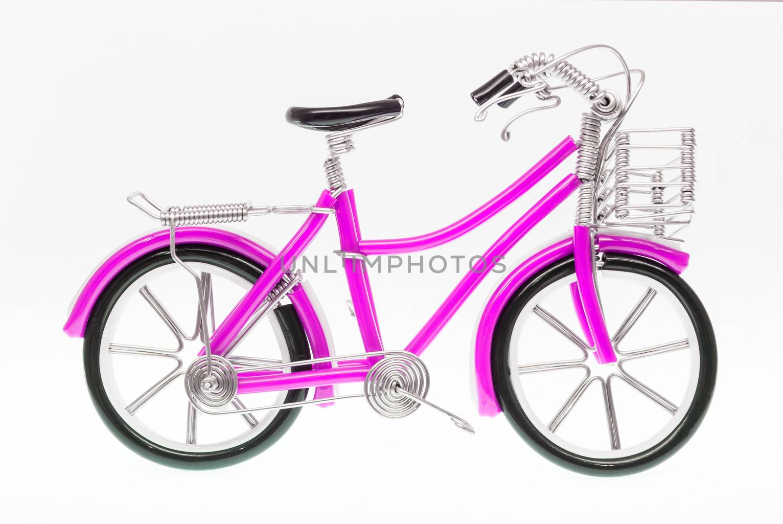 Purple Handmade Bicycle Figure.