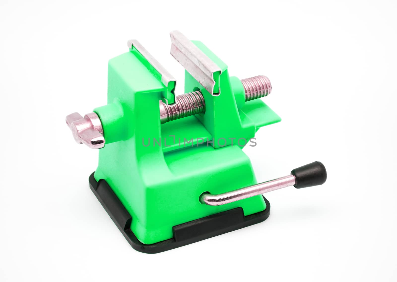 Green Plastic Bench Vise with Suction Cup by noneam
