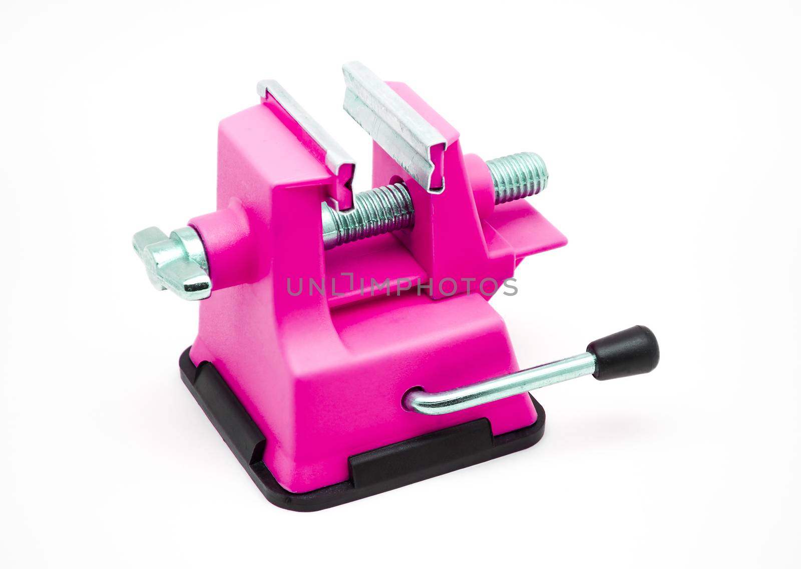 Magenta Plastic Bench Vise with Suction Cup by noneam
