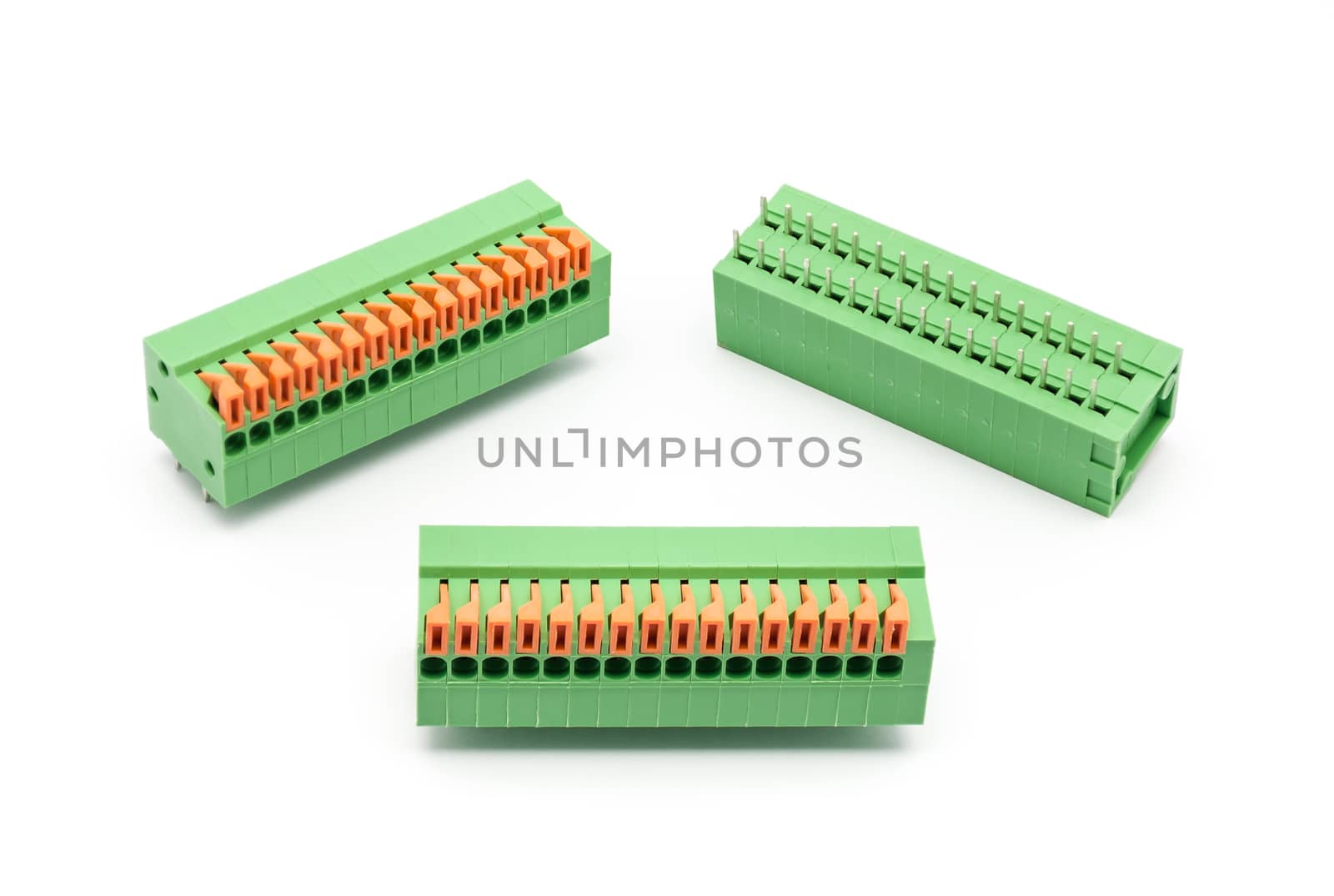 Spring Type Terminal Block, Screwless Connectors.