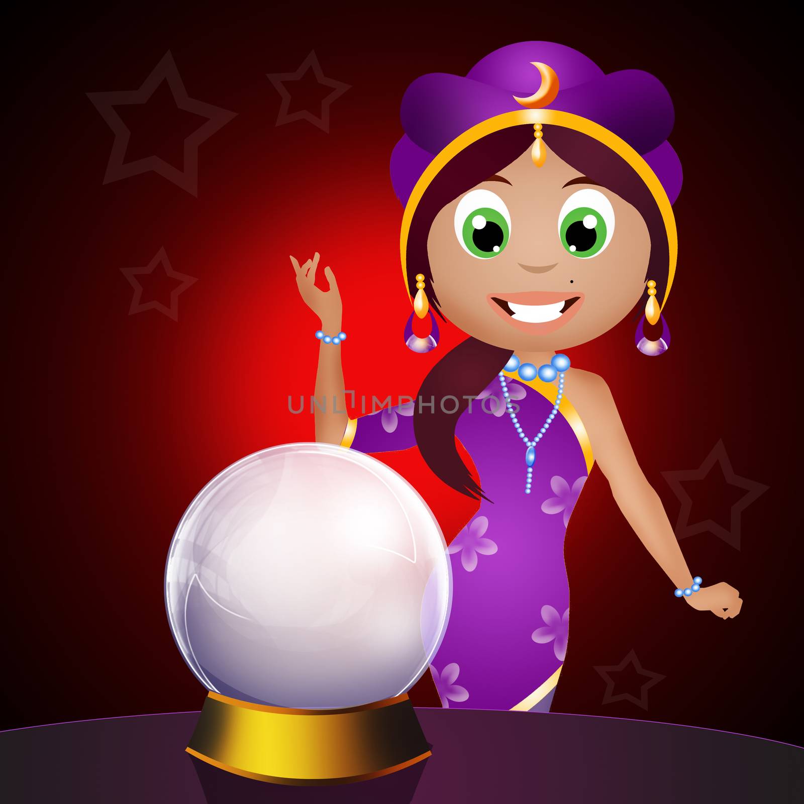 fortune teller with crystal ball