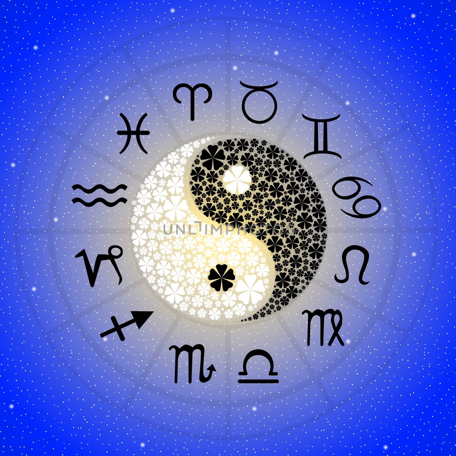 illustration of Horoscope zodiac signs