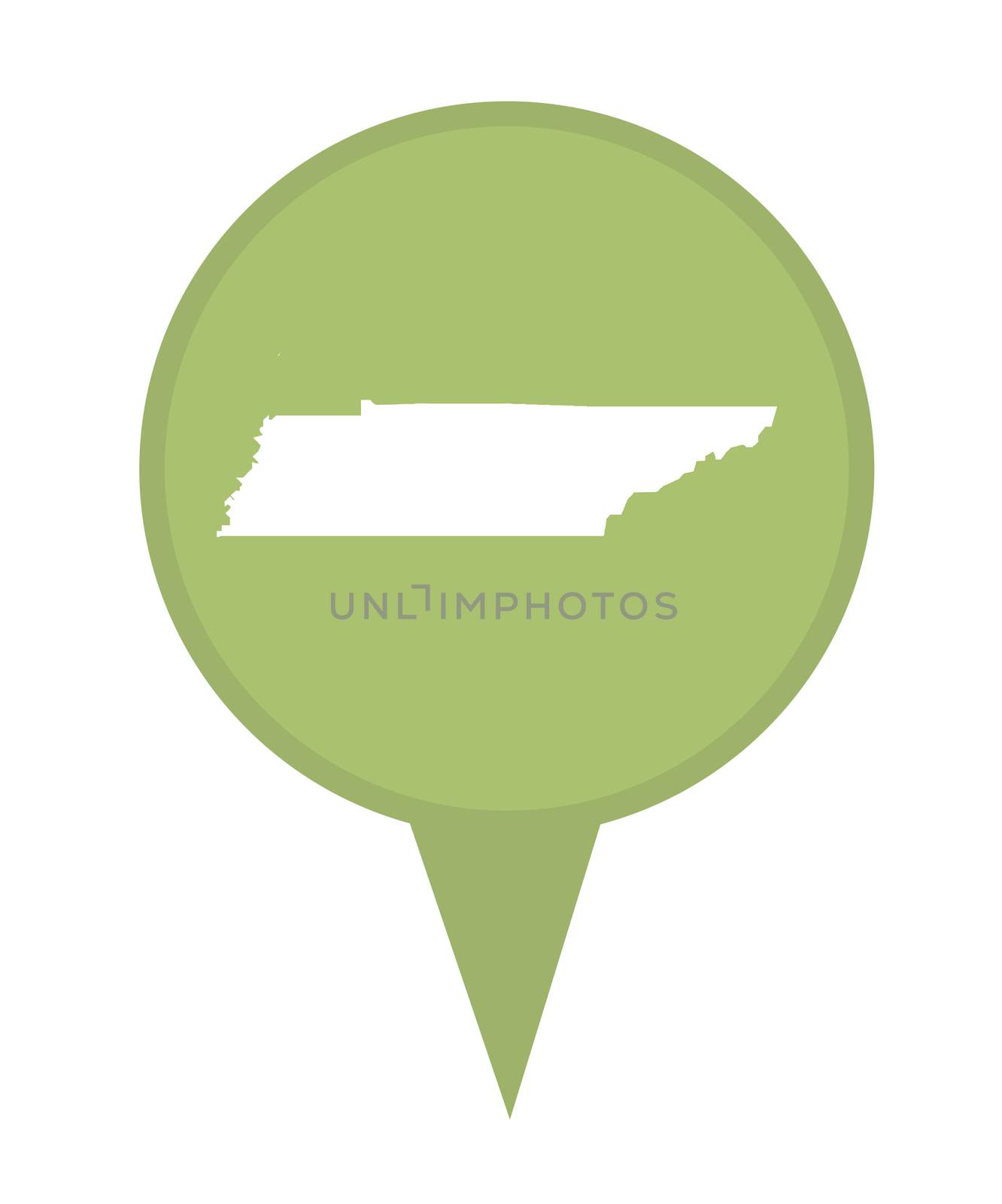 State of Tennessee map pin by speedfighter