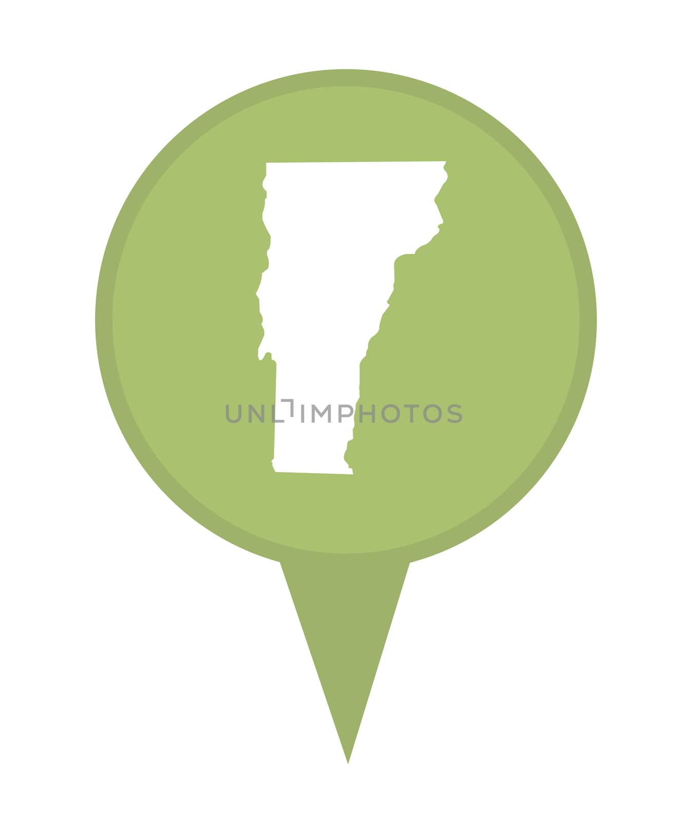 State of Vermont map pin by speedfighter