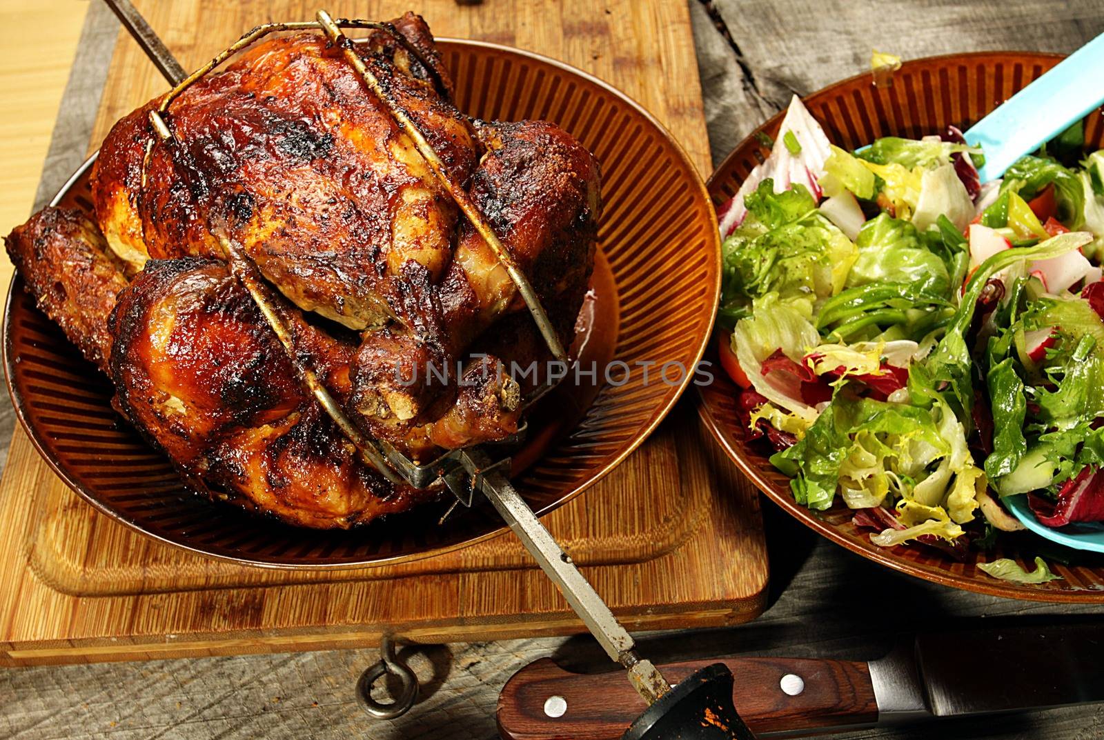roasted whole chicken
