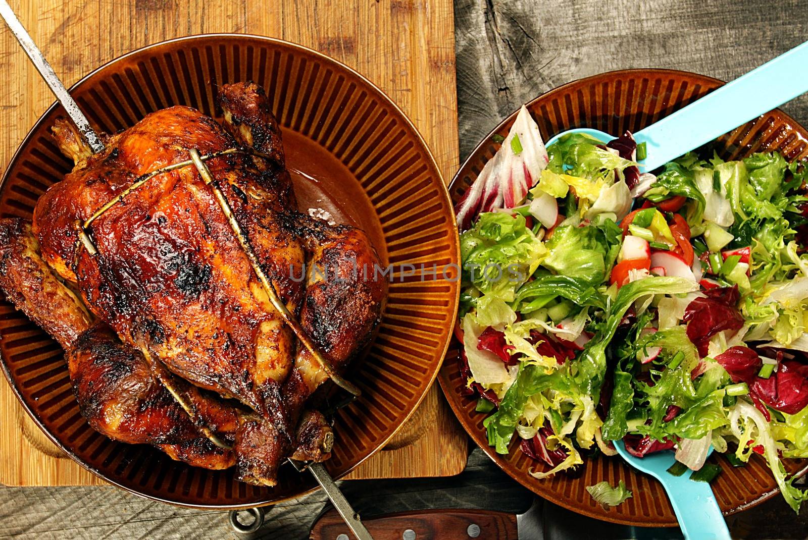 roasted whole chicken