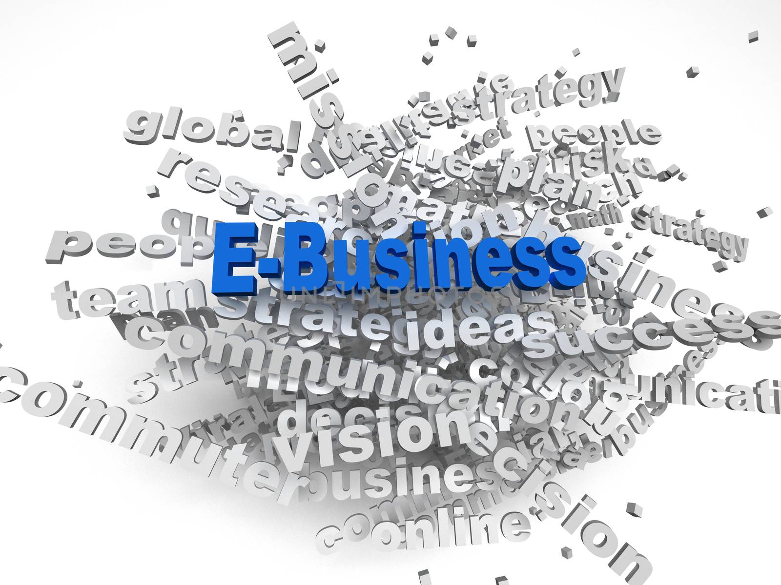 3d image E-Business issues concept word cloud background