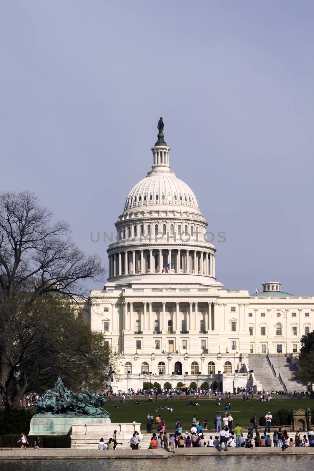 The United States Capitol Building on the mall in Washington D.C.