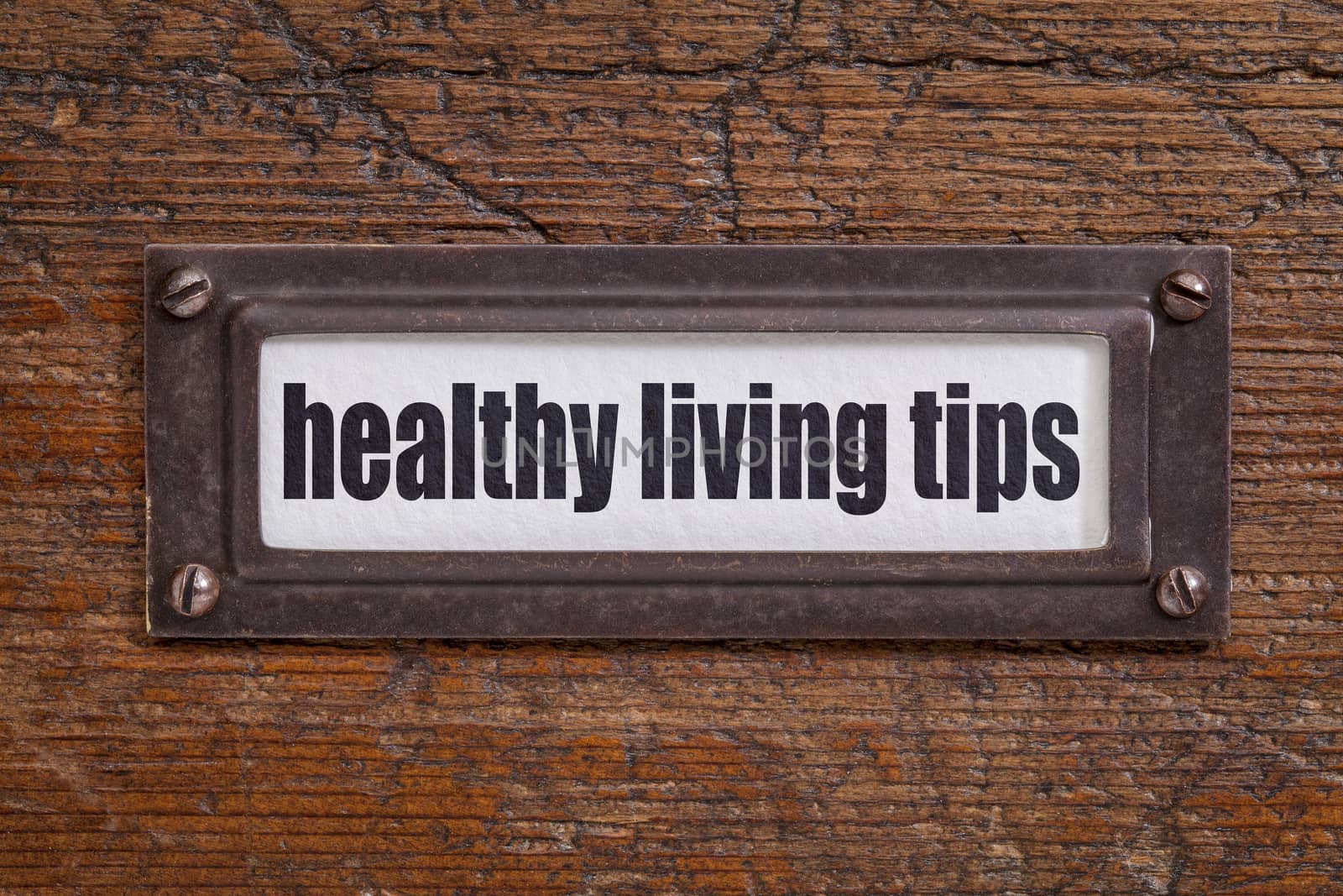 healthy living tips - file cabinet label by PixelsAway