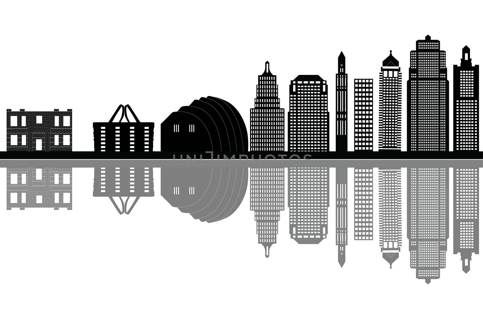 kansas city skyline by compuinfoto