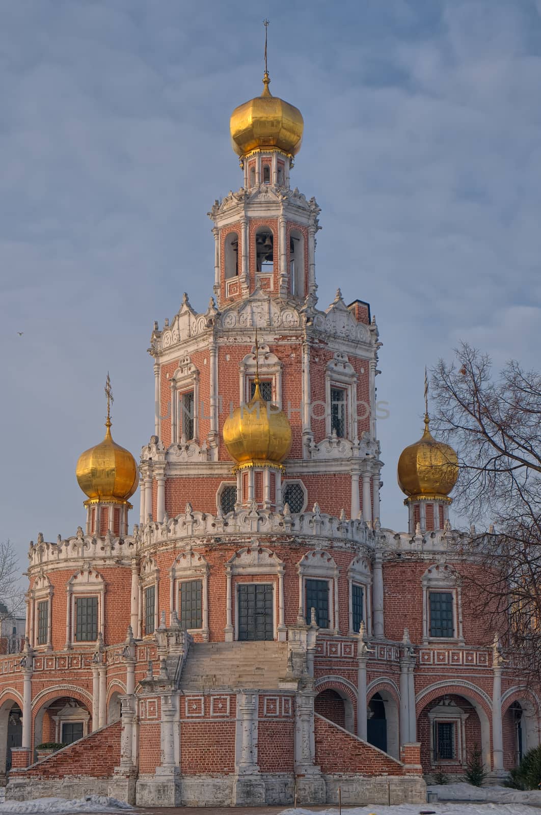 Russia, Moscow. Church of the Intercession at Fili.
A sample of early Moscow baroque. Erected in 1690-1694 years