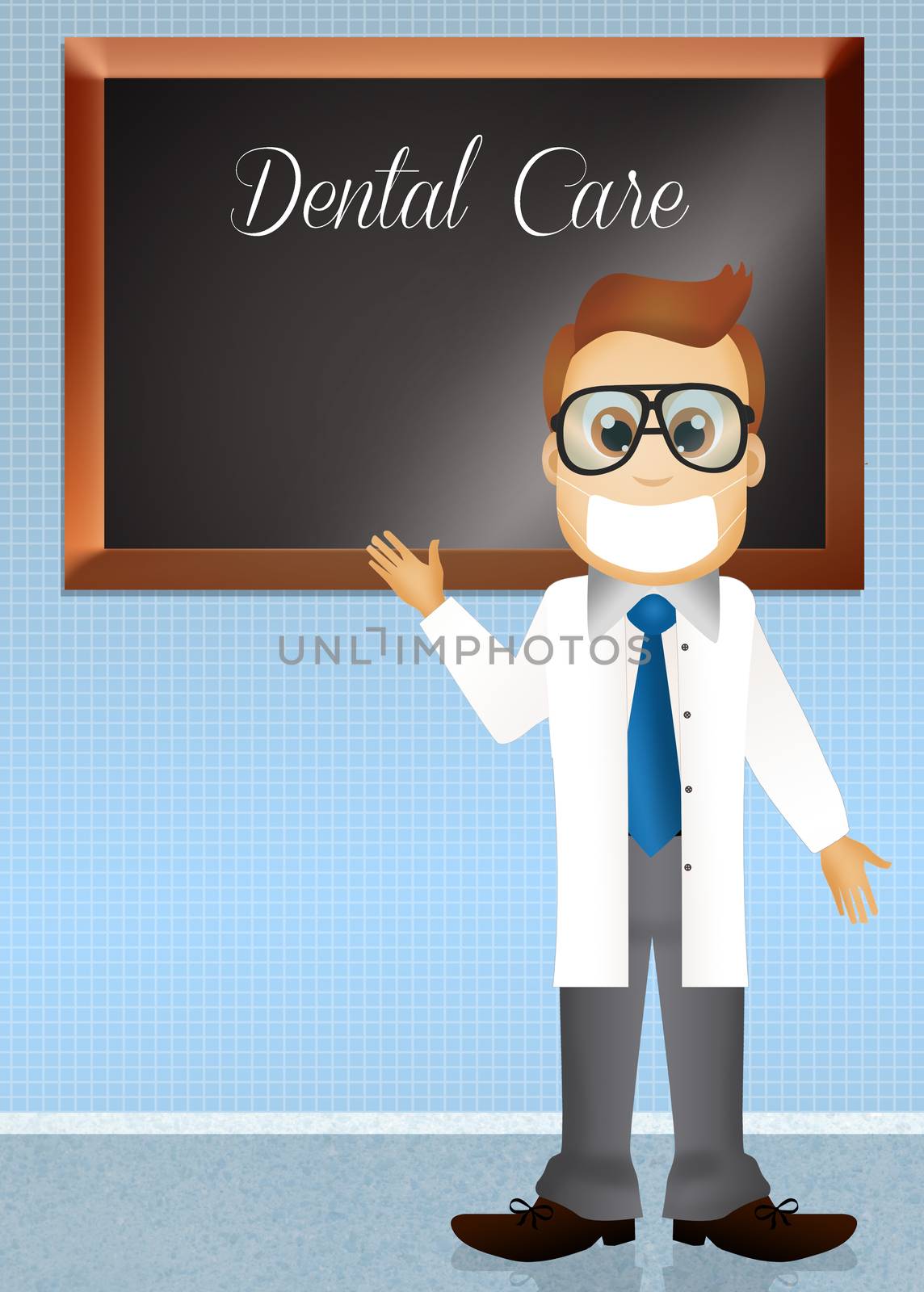 illustration of dental care