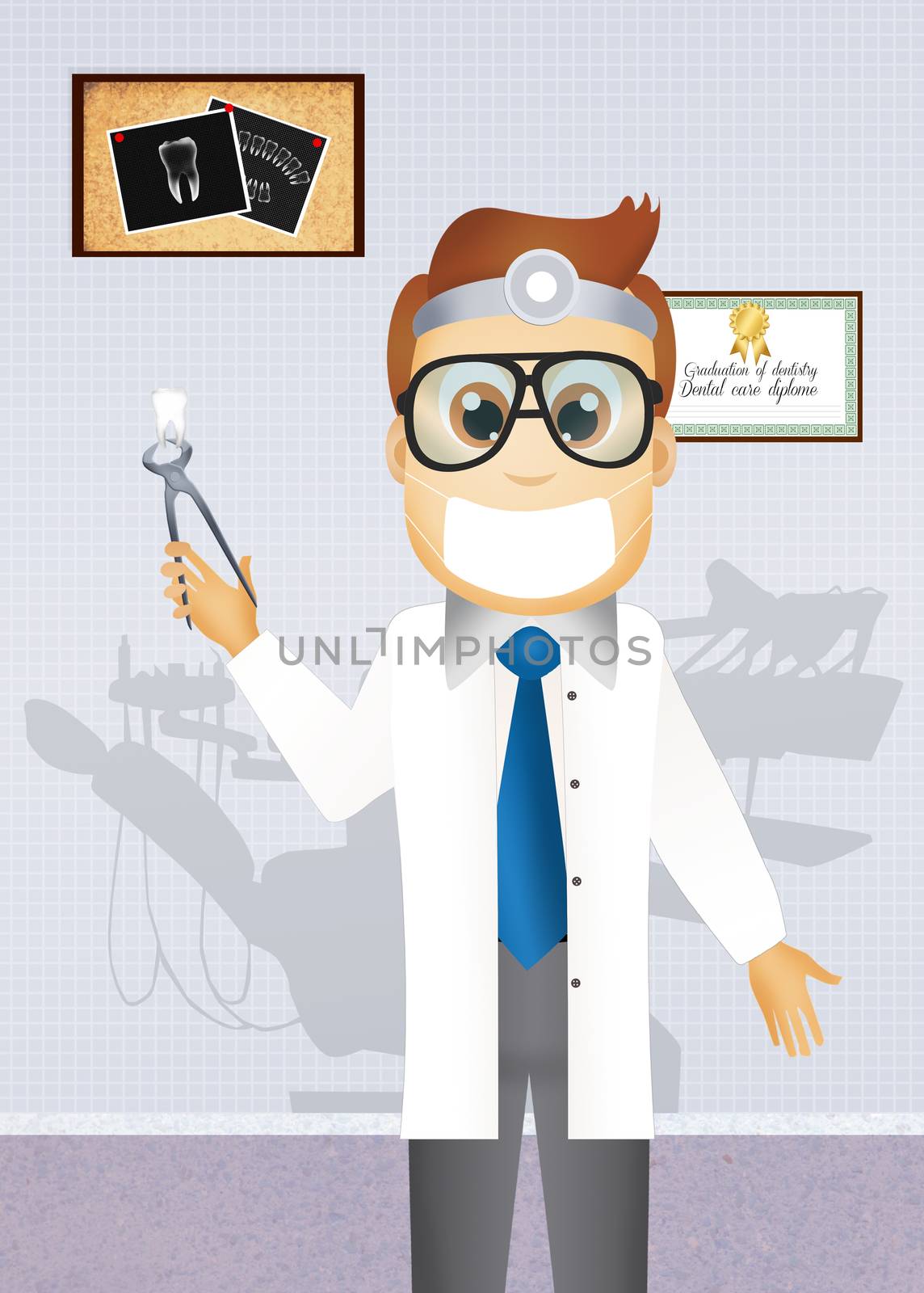 illustration of dentist
