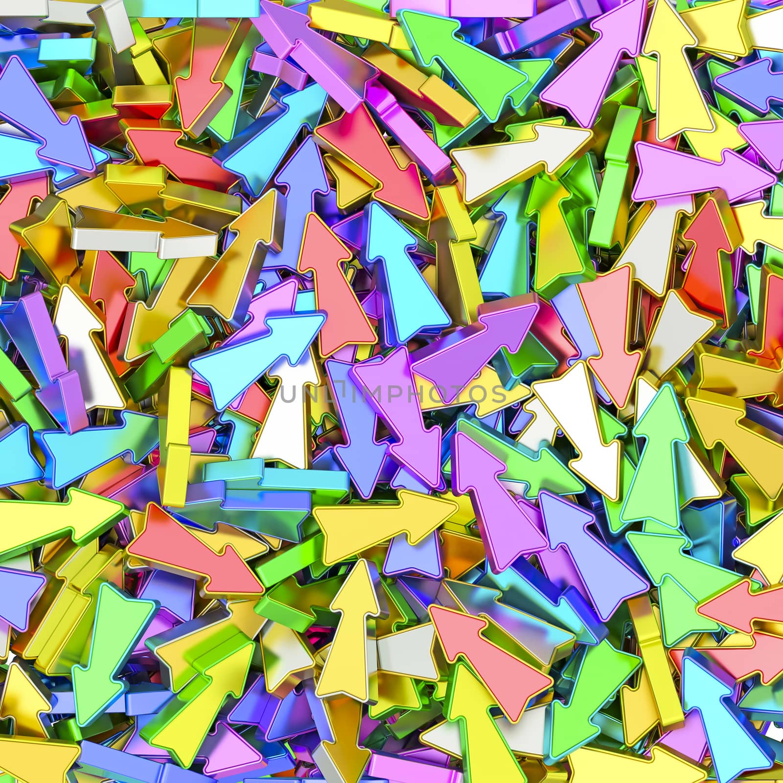 Background composed of many colorful small arrows by oneo