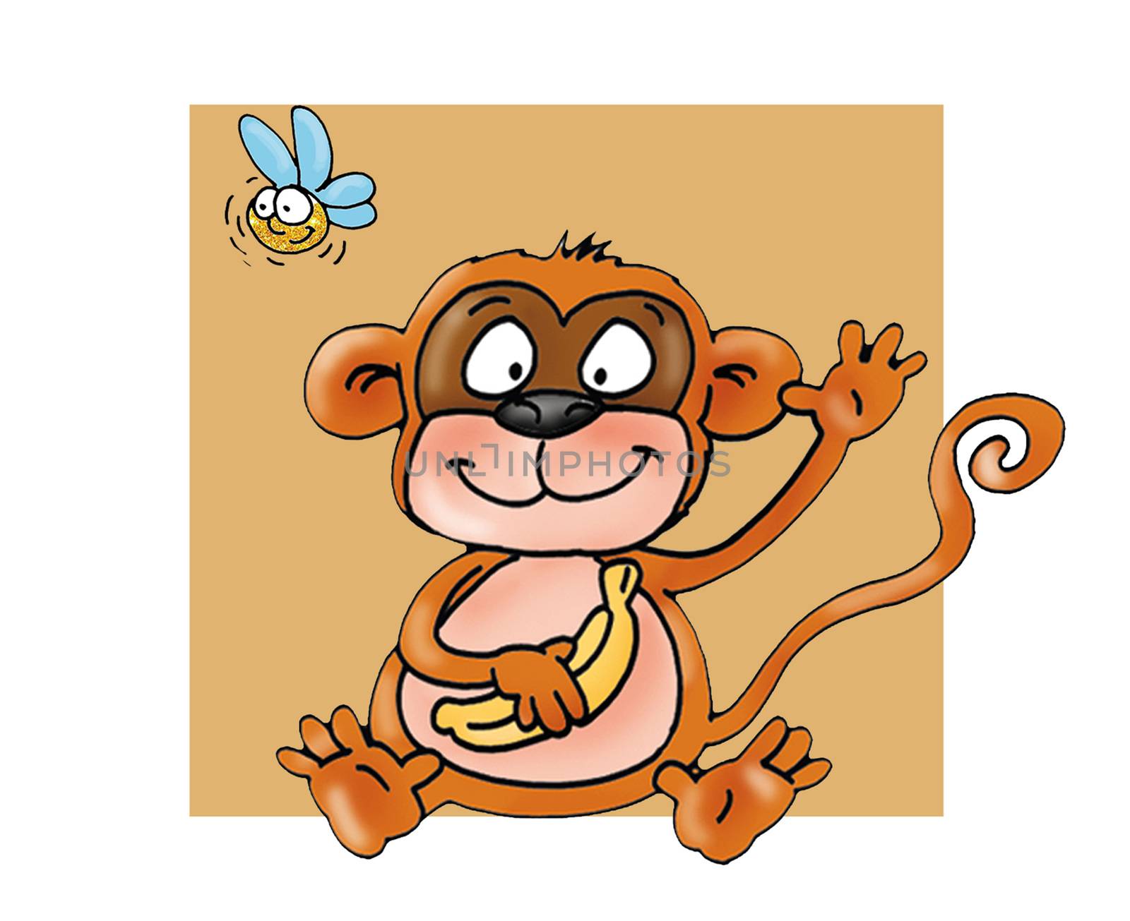 Monkey with gag