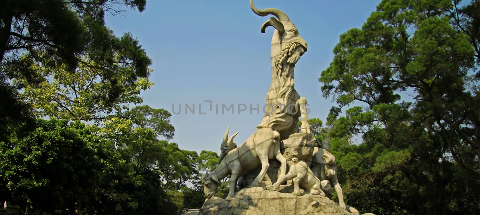 Five goats statue in Guangzhou city China