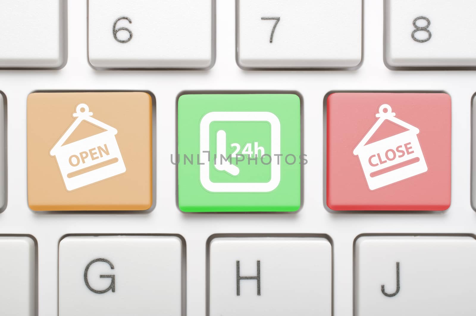 Open and close key on keyboard