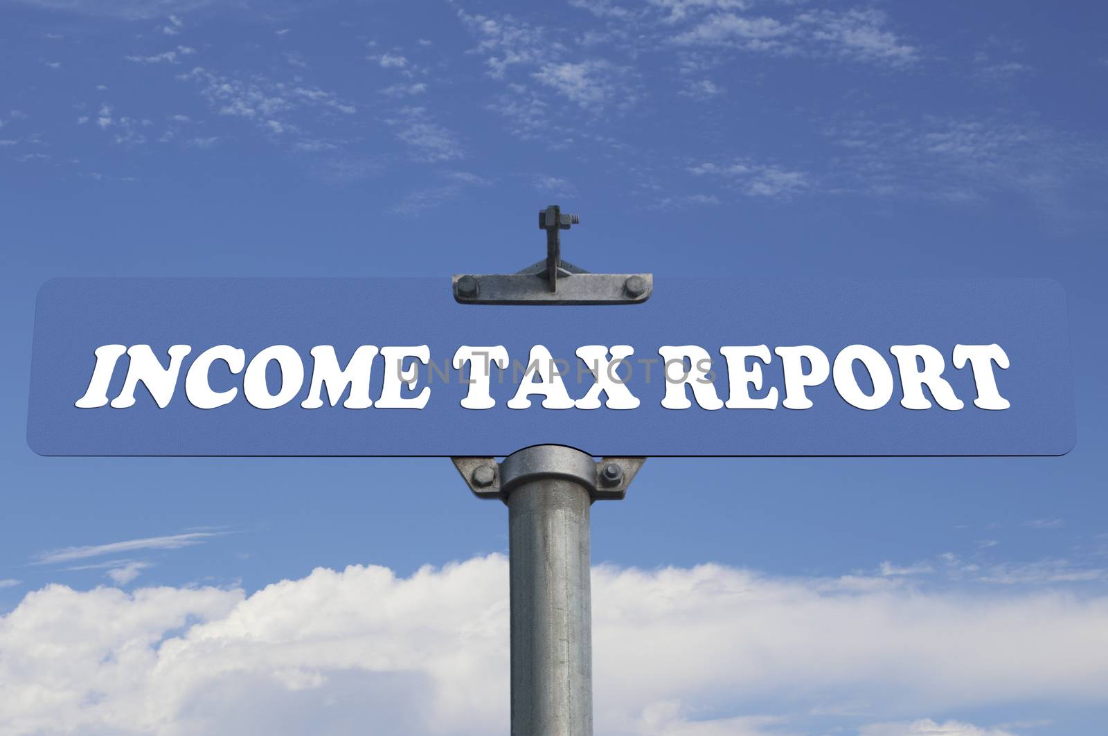 Income tax report road sign