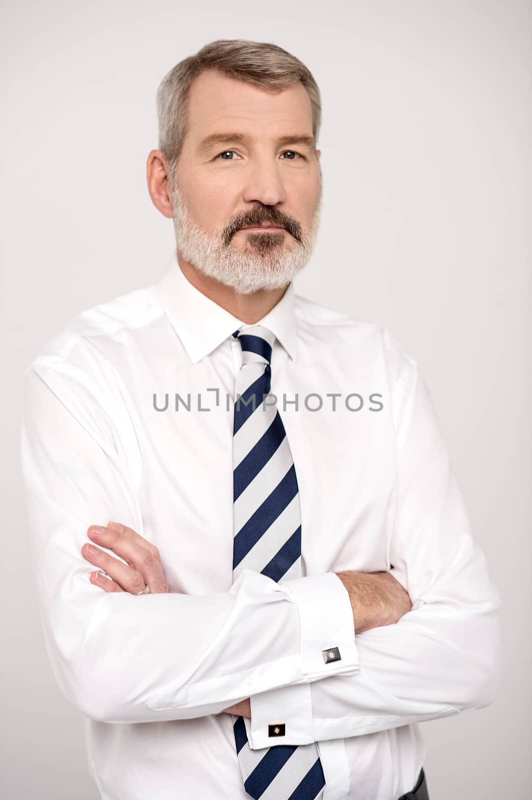 Mature businessman posing with crossed arms