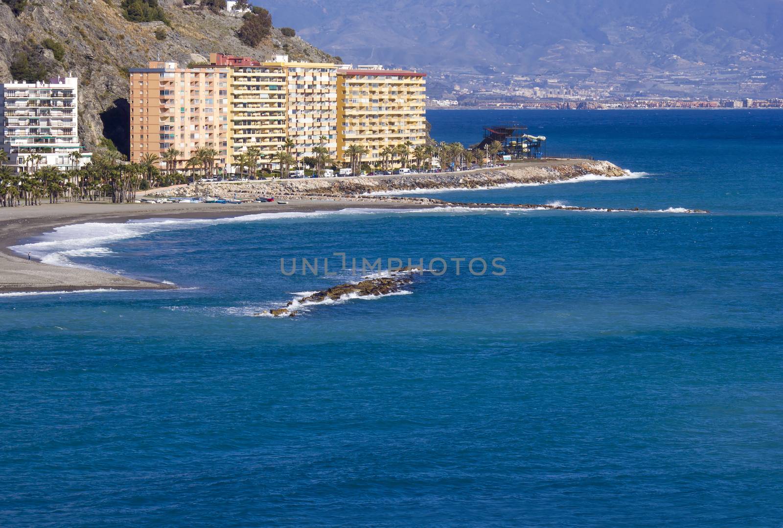 Playa De La Caletilla, Almunecar, Andalusia, Spain