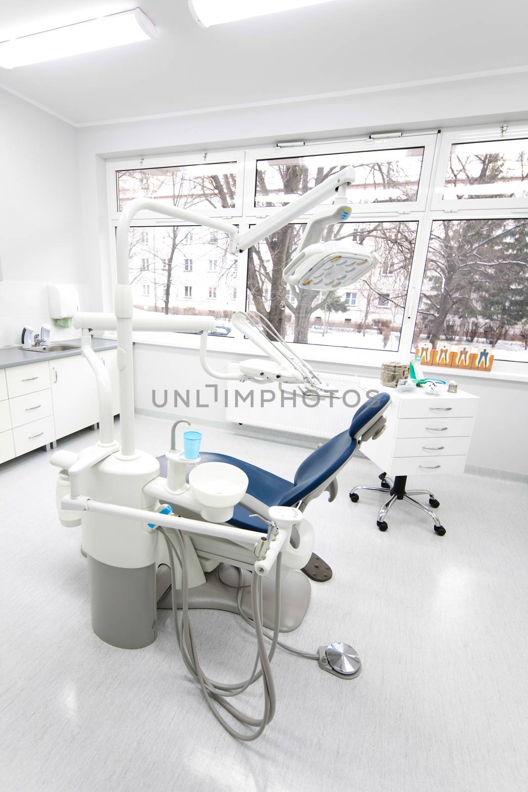 Dentist office, equipment, bright colorful tone concept by JanPietruszka