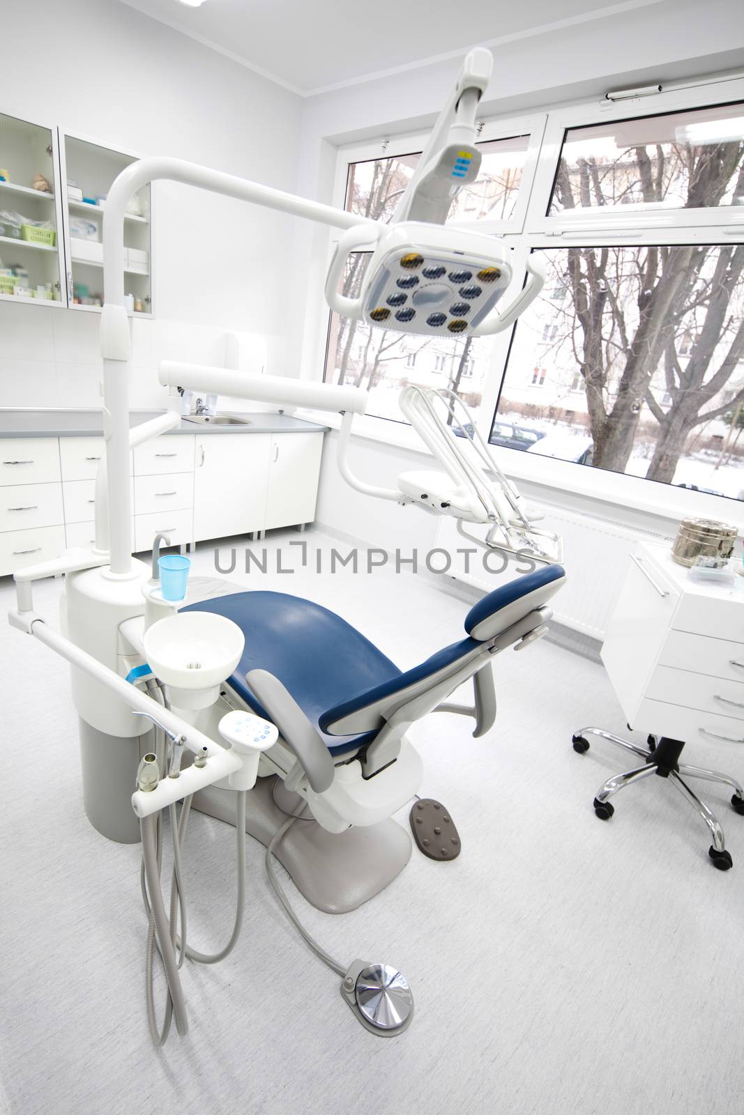 Dentist office, equipment, bright colorful tone concept by JanPietruszka