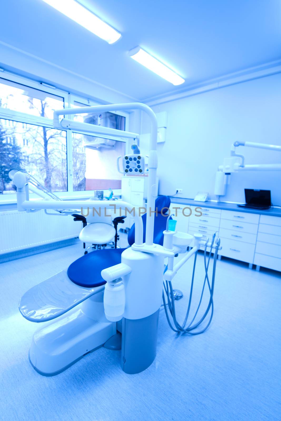 Dentistry office, bright colorful tone concept