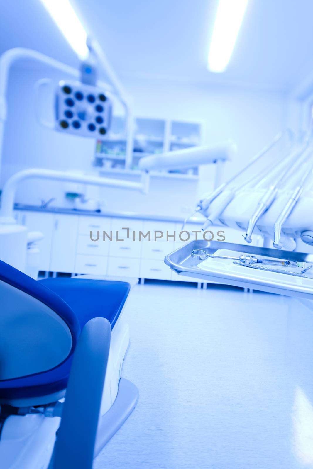 Dental office, equipment, bright colorful tone concept by JanPietruszka