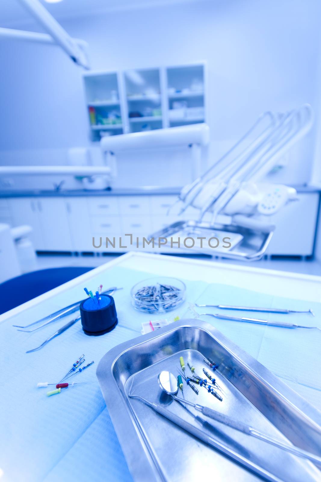 Dental office, bright colorful tone concept