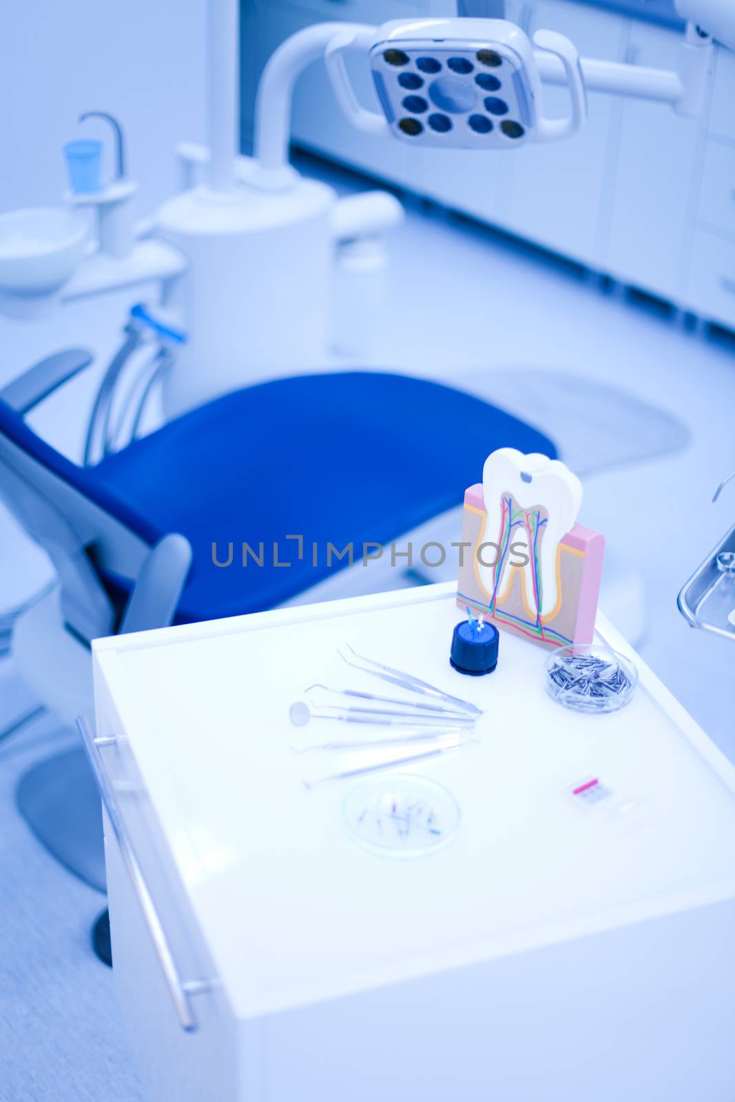 Dental office, bright colorful tone concept