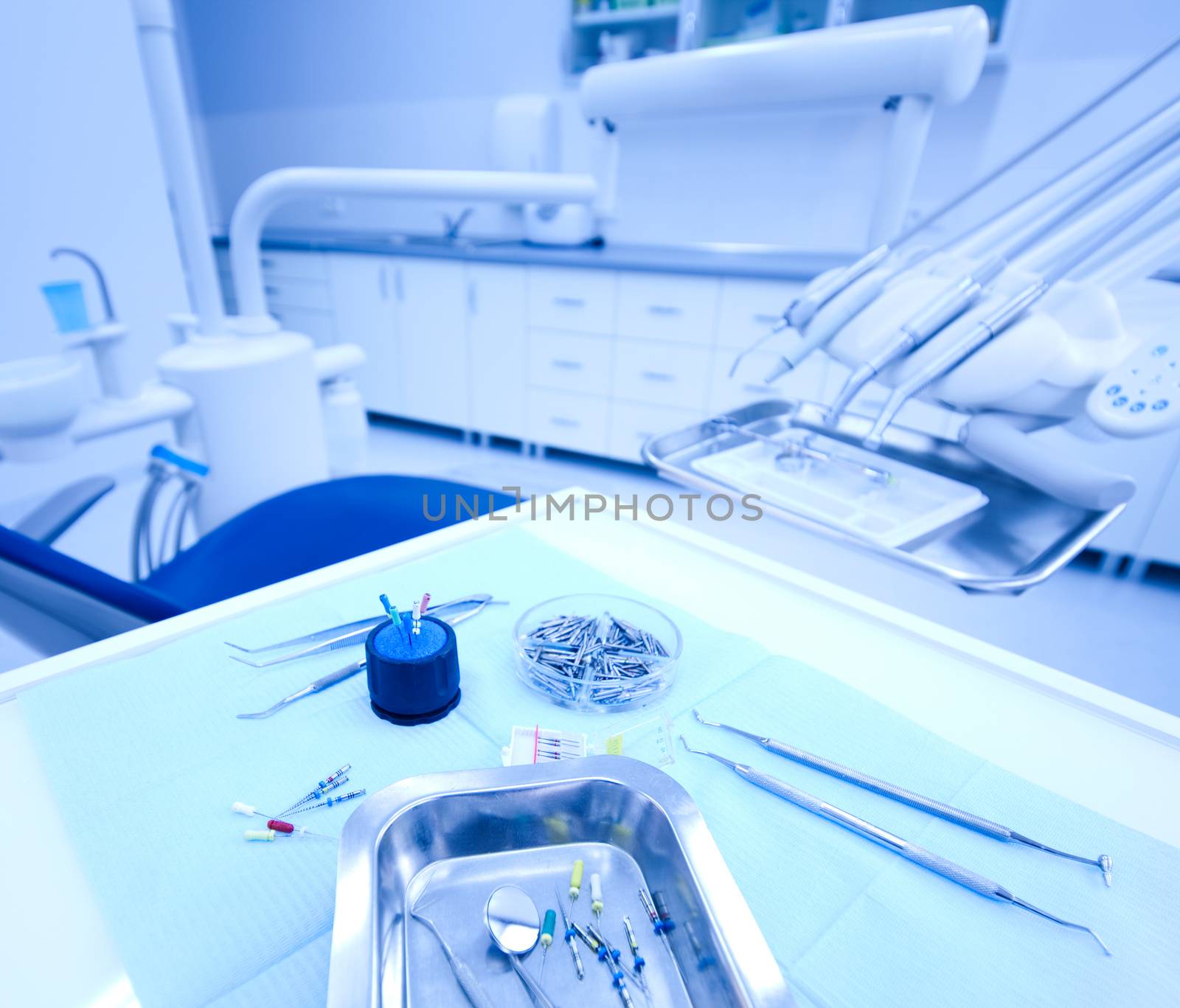 Dental office, bright colorful tone concept