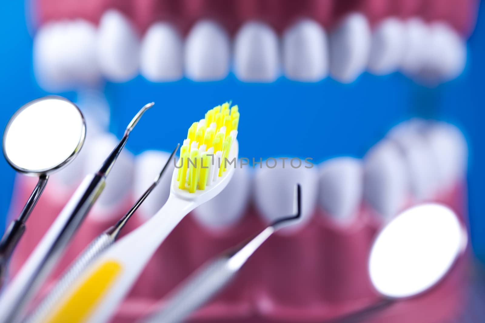 Stomatology health care, bright colorful tone concept