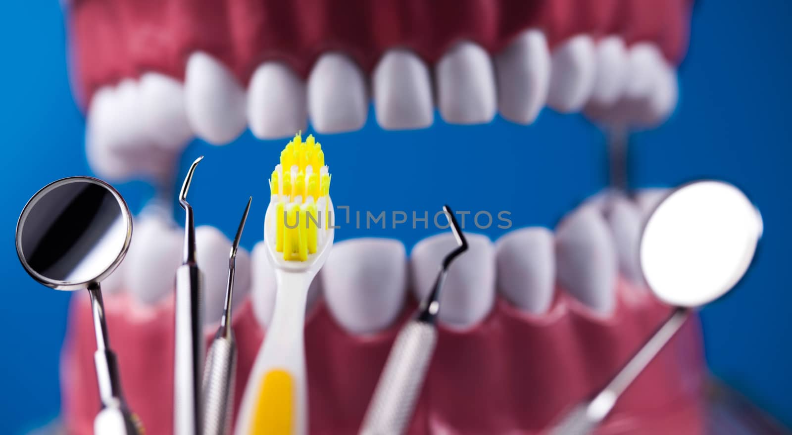 Stomatology health care, bright colorful tone concept