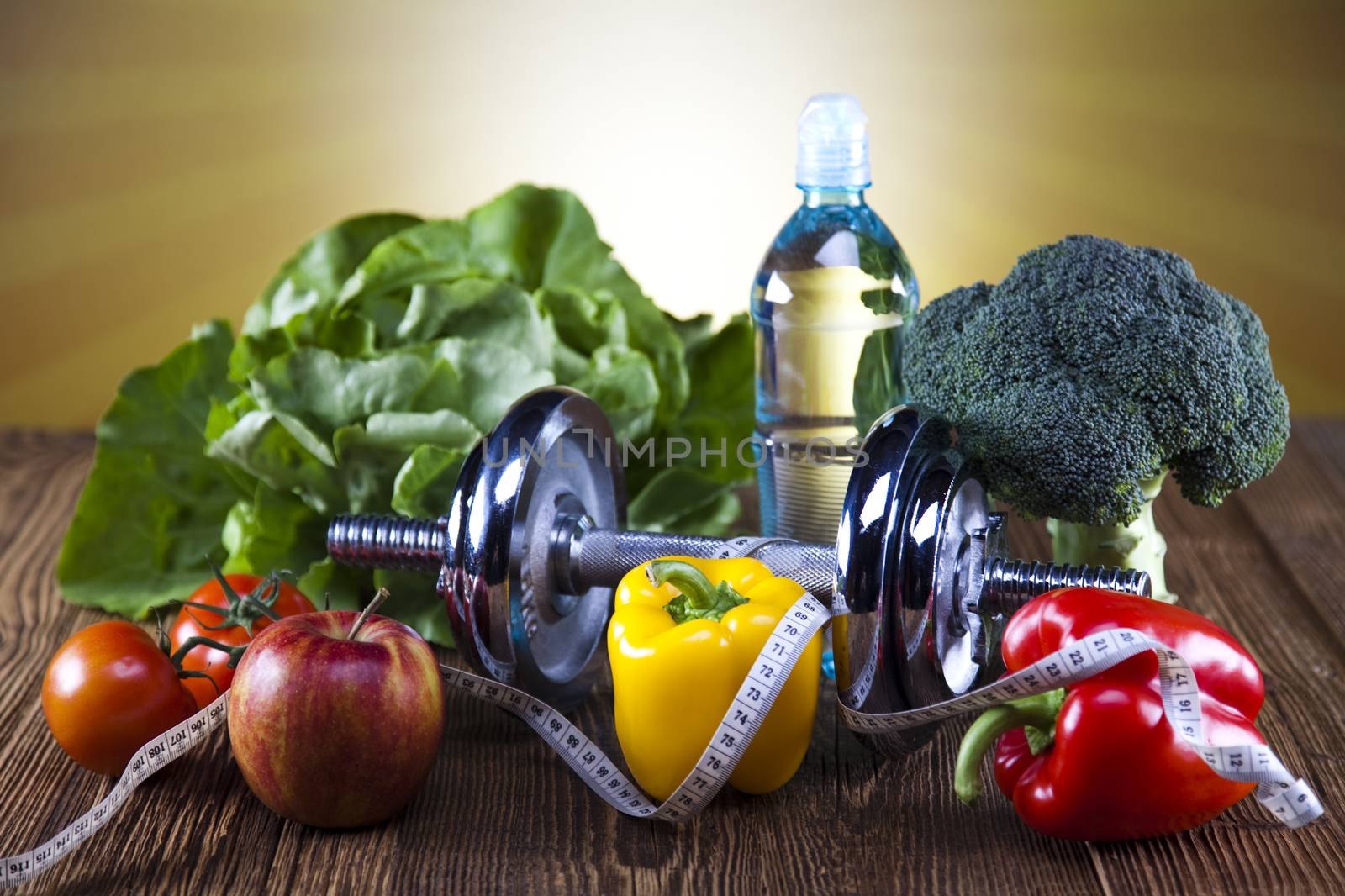 Healthy lifestyle concept, Diet and fitness by JanPietruszka